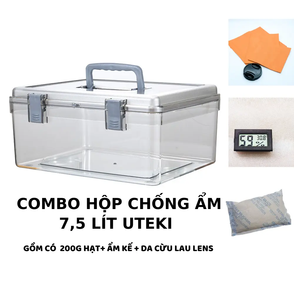 Combo hộp chống ẩm máy ảnh Uteki chính hãng hàng cao cấp nhiều kích thước 2311 -Thể tích 7.5 Lít