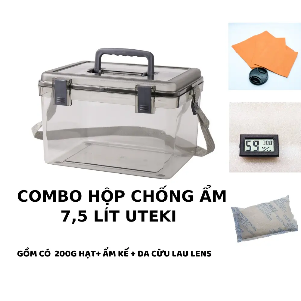 Combo hộp chống ẩm máy ảnh Uteki chính hãng hàng cao cấp nhiều kích thước để lựa chọn- 2217  Thể tích 7.5 lít